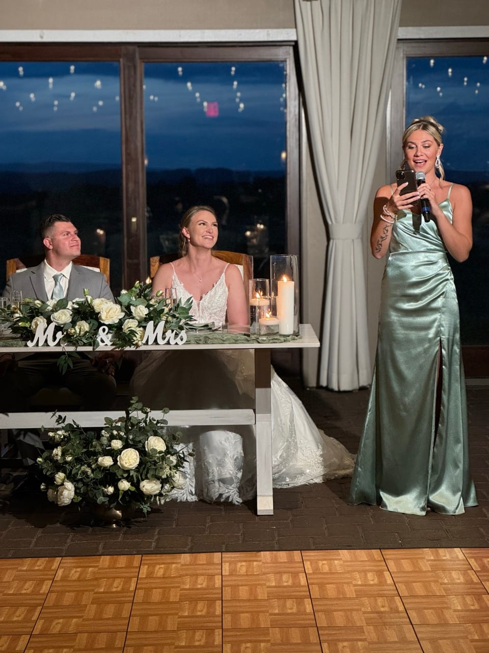 Toasts at Ballyowen sweetheart table