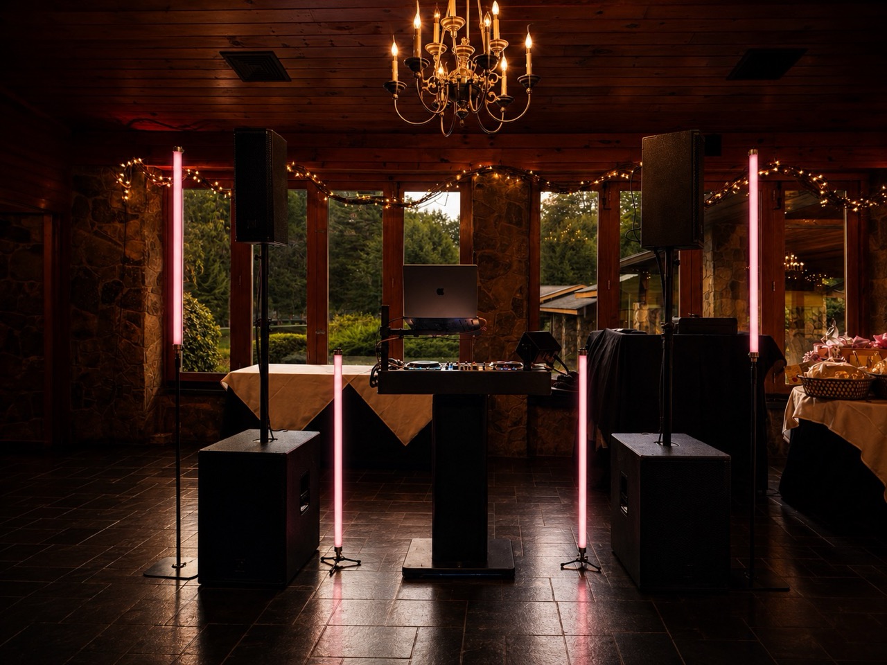 Premium Entertainment DJ setup at Lawnhaven at Stroudsmoor by Wedgewood Weddings