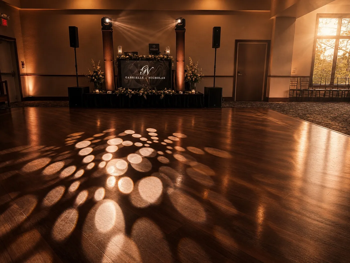 Guests filling the dance floor at a Ridgecrest wedding at Stroudsmoor by Wedgewood Weddings